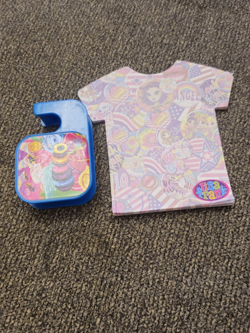 Lisa Frank Pink and Blue Shirt-Shaped Notebook Set